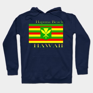 Hapuna Beach Hawaii Islands Hawaiian Flag Beach Hoodie